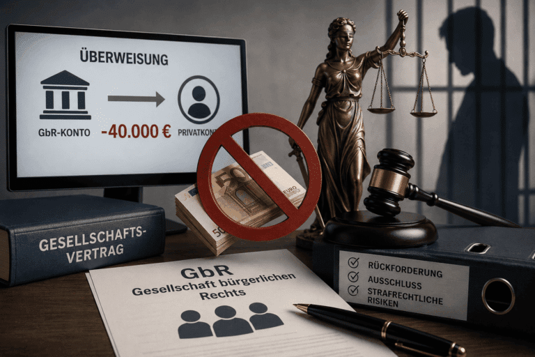 Gesellschafterstreit GbR eigenmächtige unberechtigte Entnahmen Anwalt Berlin